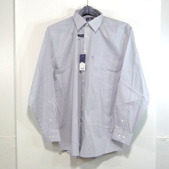 STAFFORD GRAY DRESS SHIRT SIZE 17 1/2 - Picture 2 of 8